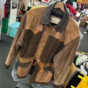 Men's Vintage Leather Machine Men’s Jacket Pre Owned SZ Medium Good Condition
